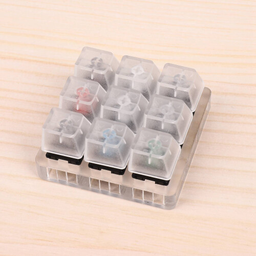 2X Acrylic Keyboard Tester 9 Clear Plastic Keycap Sampler for  MX Switches 2