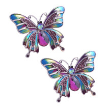 2X Vintage Gioielli Smalto Farfalla Corpetto Matrimonio Broach Insetto Velo Pin Broches