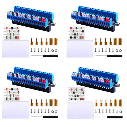 4X  Terminal Breakout Board Scheda di Espansione GPIO Terminal Breakout Board per Raspberry Pi 4B/3B+/3B/2B/1B+/Zero/Zero W