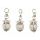 3X Double Open Owl Key Ring Pocket Watch 1