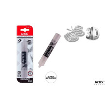3D strukturmaling metallisk hvid 30ml