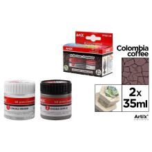 Kaffe akrylmaling 35ml + formemiddel