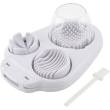 Egg Slicer for Hard Boiled Eggs, 3 Slicing Modes Eggs Dicer, Stainless Steel Egg Cutter, Kitchen Chopper Tool