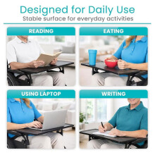 Wheelchair Tray for Adults - Wheelchair Tray Table Attachment for Elderly - Removable Mobility Scooter Lap Table