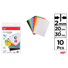 Dekorativt skum 20x30cm 10 farver
