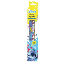 Blyant med viskelæder 4 stk. Stitch