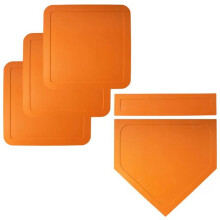 5 Piece Baseball Bases Set , Rubber Practice Base Set with Home Plate, for Baseball, Softball