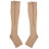 3X L'Augmentation de la Circulation de la Jambe Chaussettes de Compression Soutien de Jambe Bas Beige M 2
