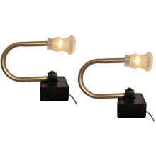 2pcs Applique Murale Rétro, Lampe de Nuit LED à Brancher, Lampe de Nuit Décorative, Lampe de Nuit Douce et Chaleureuse