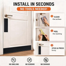 Door Kick Plate Protector,Door Protector Against Scratches Dents,Peel and Stick Door Guard for Exterior & Interior Doors