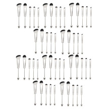 50X Pinceaux de Maquillage en Perles Perles de Silicone Maquillage DIY Pinceaux CosméTiques Kit de Pinceaux en Perles pour le Bricolage
