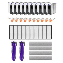 Für  Flow 2 Standard Dock Vakuumteile: Hauptseitenbürste, HEPA-Filter, Wischmopp-Tuch