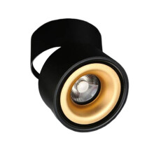 Faretto LED da Incasso Rotante COB da 12W 4000K Non Dimmabile per Soggiorno Cucina Nero