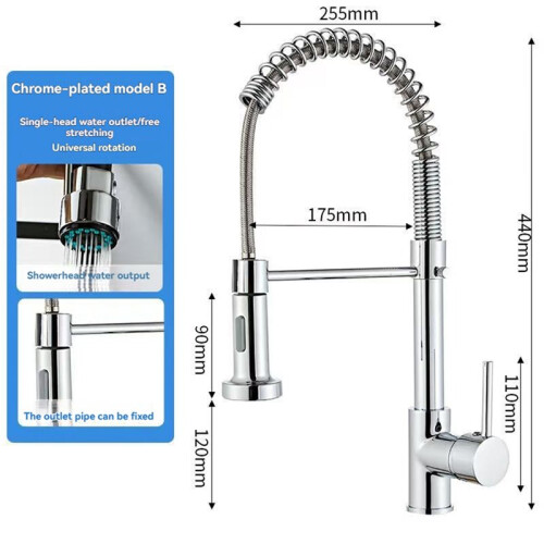 Kitchen Faucet with Pull Down Sprayers Single Handle Single Hole Rv Kitchen Faucet for Farmhouse Bar Laundry Sink 2