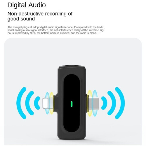 Microfone Lavalier Sem Fio com 4 Microfones Receptor com Cancelamento de Ruído, Microfone  Portátil para Gravação de Áudio e Vídeo 2