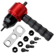 Kit de Adaptador de Broca de Tuerca para Cabeza de Pistola de Remachar Eléctrica M3-M8 Accesorios de Cabeza de Pistola de Remachar Accesorio de