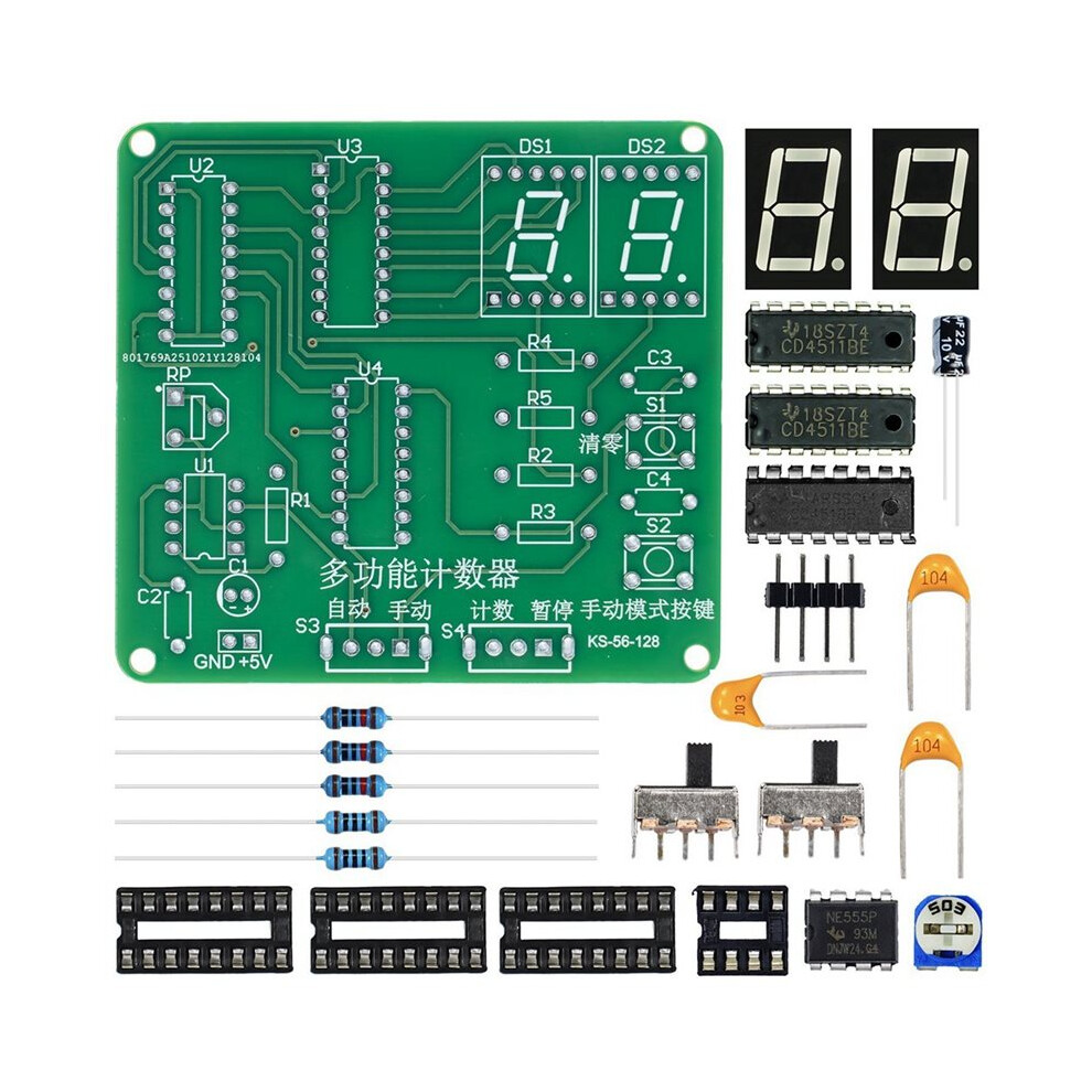 Diy Counter Circuit Kit Diy Soldering Practice Kit For Electronic Skills Training Diy Circuit Board Assembly Debugging 6032076811499