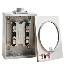 100 Amp Meter Socket 4 Klem Meter Basis 600V 3 Draad Ring Socket Hoorn Bypass Deksel Boven- en Ondergrondse Elektrische Meter