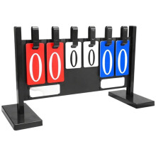 6-Digit Vertical Removable Flip Scoreboard Soccer Basketball Court Scoreboard Game Records with Games Number