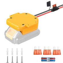 Power Wheel Adapter USB Type-C Power Supply Wheel Dock Battery Adapter with 40Amp Fuse for DIY RC for