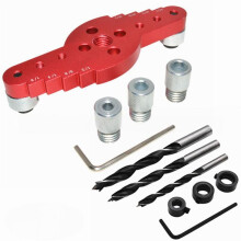 Woodworking Center Hole Locator, Wood Board Drilling and Marking Two-in-One Tool, British Drawing Tool
