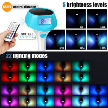 Solar Digital Pool Thermometer Floating Solar Pool Light IP68 Waterproof 22 Colors 5 Modes for Pool Outdoor Parties
