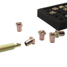 27-Teiliges Lederhandwerks-Stempelwerkzeug-Set, 6 mm Stahl-Alphabetbuchstaben-Stempel mit Stempelgriff
