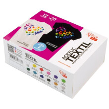 Hjertefarvet stofmaling 20ml 12 farver