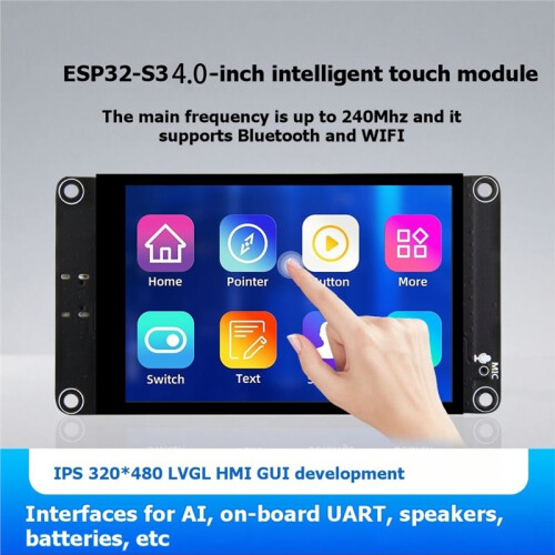 4.0-Inch ESP32-S3 Development Board with WiFi, ,  Display, TFT Module, and Touchscreen Supporting Xiaozhi. 2