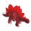 Rød Stegosaurus 30 cm 1