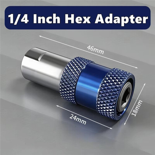 10mm Threaded to 1/4 Inch Hex Adapter Long-Lasting Automatic-Locking Hex Shank Adapter Quick Release Drill Converter 1