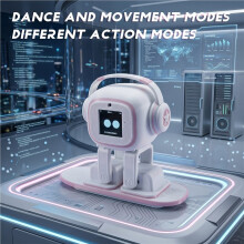 AI Robot Desktop Companion Interactive Chatbot Voice Assistant Dancing Robot with Magnetic Charging Snowboard Base