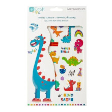 Dinosaur-tatoveringer med lys i mørket, 2 ark