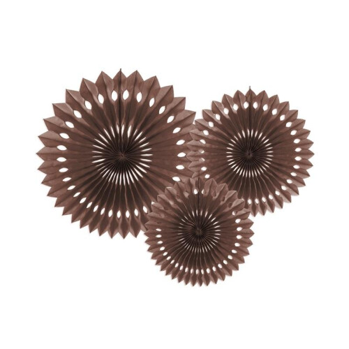 Brune dekorative rosetter 20-30 cm