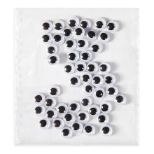Bevægelige øjne 6 mm 50 stk.