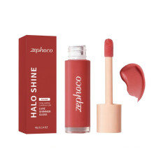 Zephoco Lip Gloss Hydrating Shimmer Red Pearl Glitter Moisturizing Glossy Smooth High Pigment Lipstick Long-lasting 3.5ml