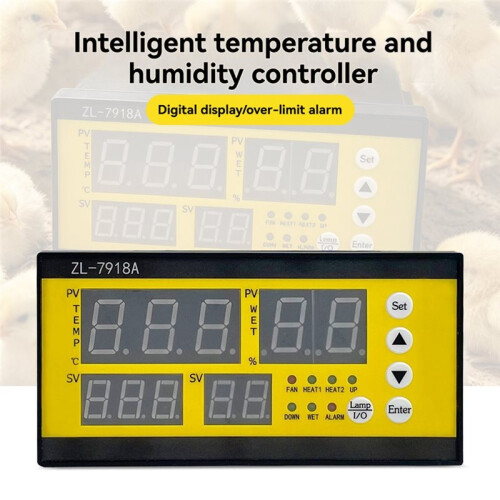 ZL-7918A Incubator Thermostat Automatic Incubator Controller for Egg Incubator Machine Temperature and Humidity Control 2