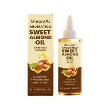 GleamXi Almond Body Oil Lightweight Hydrating Gentle Moisturizing Skin Care Oil 250ml