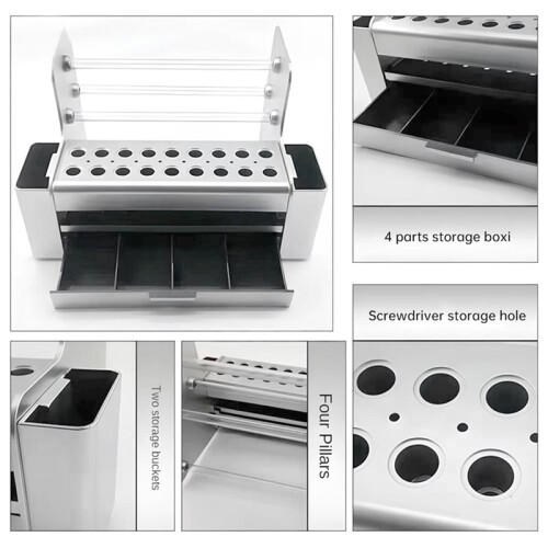 Multifunctional Maintenance Tool Storage Box Component Sorting Parts Box, Screwdriver Storage Box Desktop Storage Rack 1