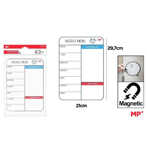 Magnetisk ugeplanlægger A4