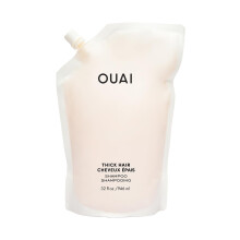 OUAI Thick Hair Shampoo - Hydrating Shea Butter Shampoo for Full, Frizzy Hair - Marshmallow Root, Avocado Oil & Keratin - Sulfate Free, Refill 32 Oz
