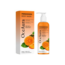 OCEAURA Persimmon Moisturizing Body Wash Gentle Skin Cleansing Rich Foam Refreshing Long-Lasting Scent Hydrating Body Cleanser