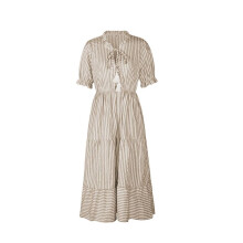 Vestido de Rayas Caqui M