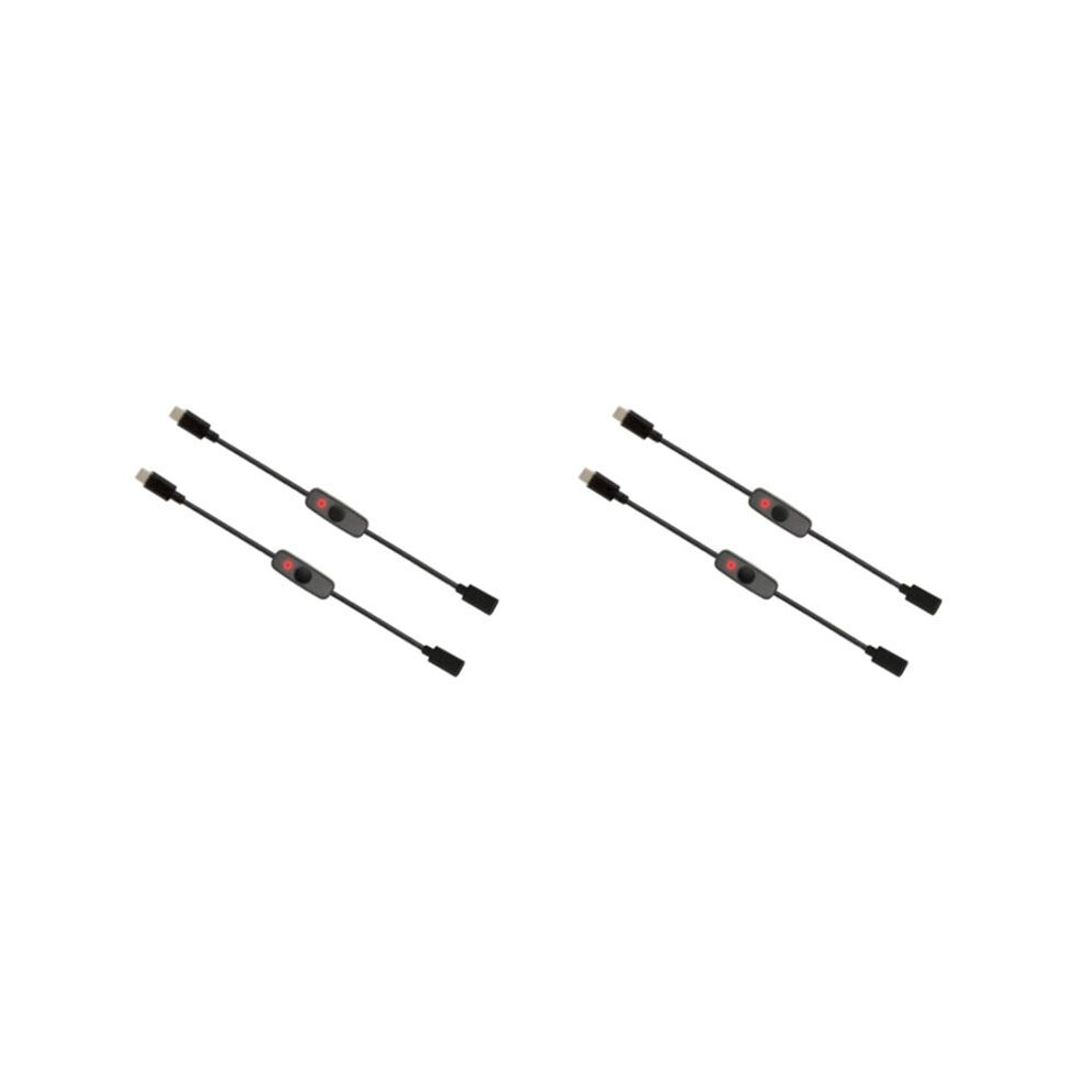 Power Usb Type C With Indicator Male To Female Usb-C Extension Cable For Raspberry Pi 4B 4 Pcs Light 6032051342994