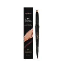 Zephoco Dual-Ended Eyeshadow & Eyeliner Pencil Light Pink Gold Brown Natural Silky Eye Makeup Long-lasting Smudge-proof