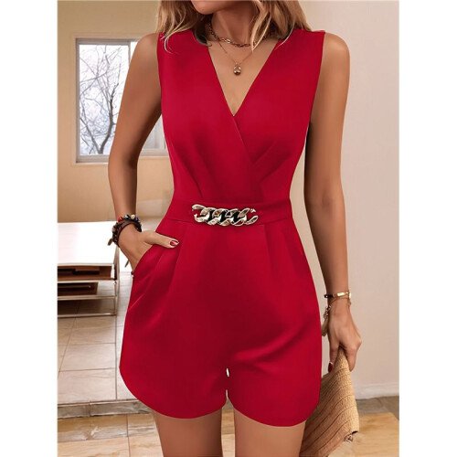 Mono de Mujer con Cuello de Traje Rojo XL 1