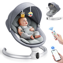 Electric Baby Swing Chair for Newborns, Multi-Functional Baby Rocker Bouncer Seat with Soothing Swing Mode, Indoor Portable Infant Rocking Chair