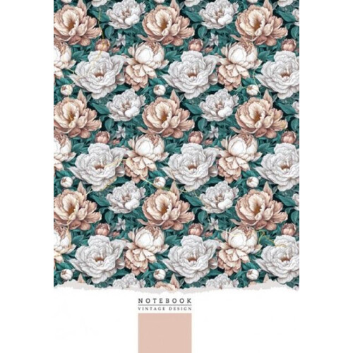 Notesbog 145x197/64K blomsterlinje FRESH