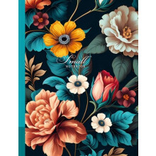 Notesbog 128x165/48K ternede blomster FRESH