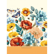 Notesbog 145x197/48K ternede sommerfugle FRESH